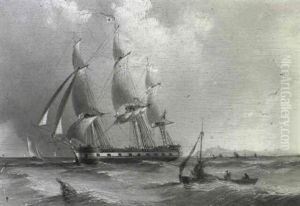 A Fishing Smack In A Swell by Edmund John Niemann