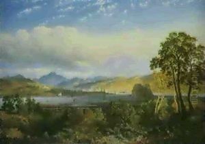 A View Of Dumbarton From The Clyde River, With Ben Lomond   Beyond