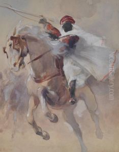 Arab Horseman by Cesare Biseo