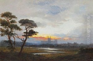 Ely Cathedral At Sunset
