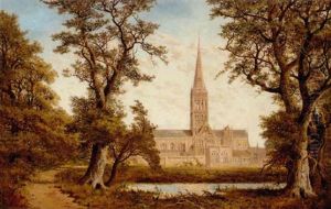 Salisbury Cathedral From The Bishop's Garden by Edward H. Niemann