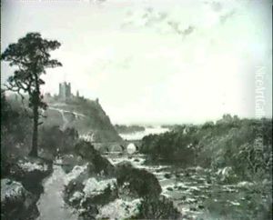 Richmond Castle On The River Swale by Edward H. Niemann