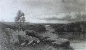 A River Landscape, Yorkshire A River Landscape, Yorkshire