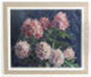 Still Life Of Pink Peonies by Paul Nietsche