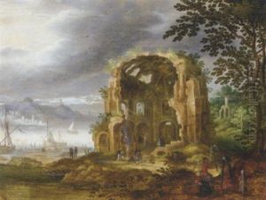 A River Landscape With The Temple Of Minerva Medica