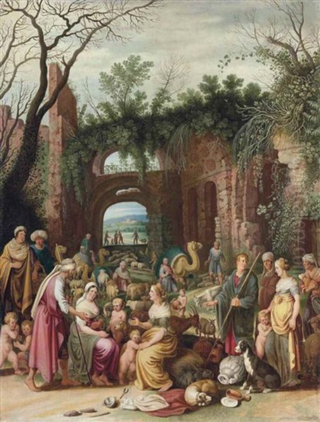Laban Demanding The Return Of The Teraphim From Rachel - view 1