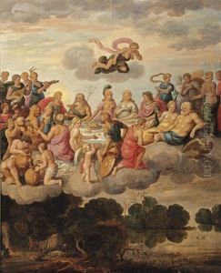 The Feast Of The Gods by Willem van, the Younger Nieulandt