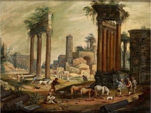 Blick Auf Den Campo Vaccino In Rom