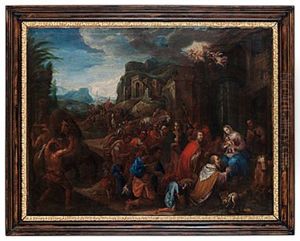 Konungarnas Tillbedjan by Willem van, the Younger Nieulandt