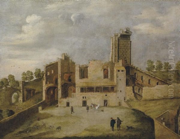 The Temple Of Serapis (or Frontispizio Di Nerone) Rome - view 1