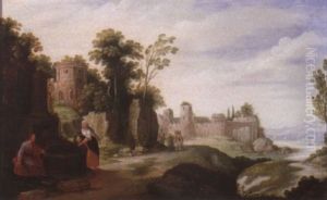 Le Christ Et La Samaritaine by Willem van, the Younger Nieulandt