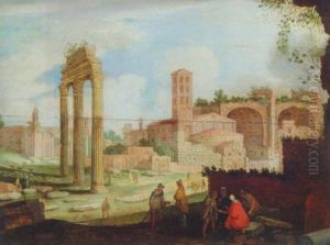 The Forum, Rome, With The Temple Of Castor And Pollux