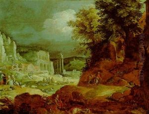 Rome, A View Of The Campo Vaccino by Willem van, the Younger Nieulandt