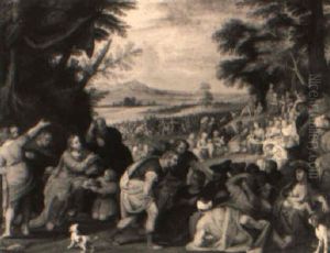 The Feeding Of The Five Thousand by Willem van, the Younger Nieulandt