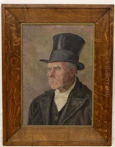 Portret Van Een Man Met Hoed by Jakob Nieweg