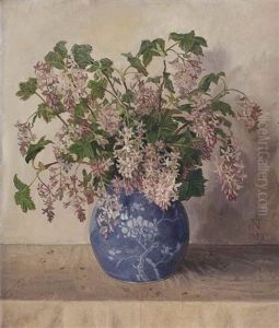 Flowers In A Chinese Vase by Jakob Nieweg