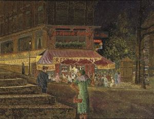 Night Life At Restaurant Colmar, Paris