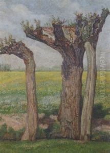 Landscape With Pollard Willows by Jakob Nieweg