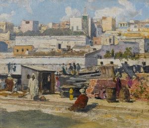 Moroccan Street Scene by Henry Bishop