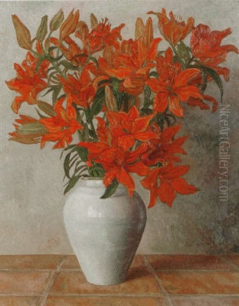 A Still Life With Orange Lilies - view 1