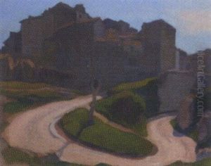 A Mountain Village by Gustaf von Nifterik