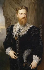 Bildnis Des Karl Lueger In Historischem Kostum Und Mit Gnadenmedaille by Hermann Nigg