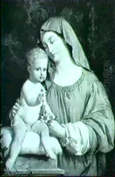 Madonna Mit Kind, Das Christrosen Halt - view 1