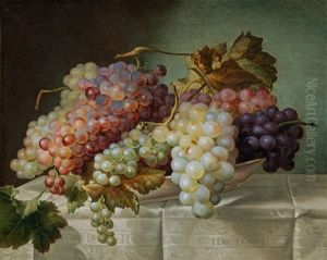 Still Life With Grapes And A China Plate