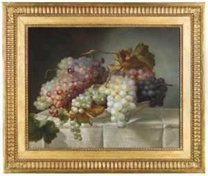 Still Life With Grapes In A Porcelain Dish