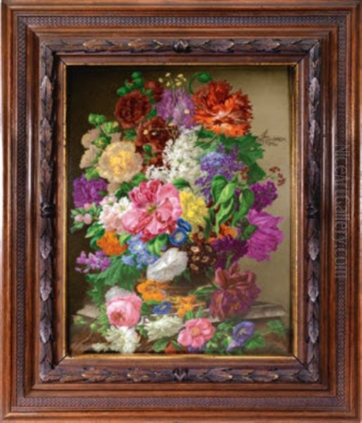 Still-life Of A Vase Of Flowers - view 1