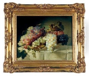 Nature Morte Aux Raisins Dans Une Coupe De Porcelaine