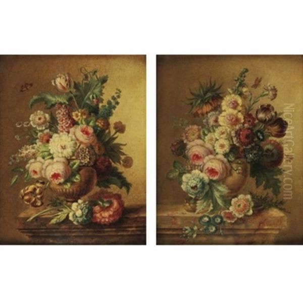 Still Life With Flowers (pair) - view 1