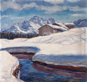 Winterlandschaft Mit Bach by Gret Niggli