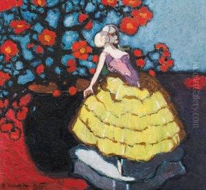Stillleben In Roten Blumen by Artur Nikodem