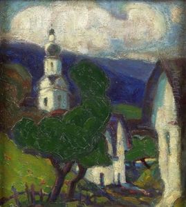 Bauernhauser Mit Kirche Bauernhauser Mit Kirche