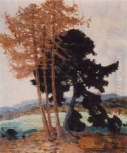 Landschaft Mit Baumgruppe by Artur Nikodem