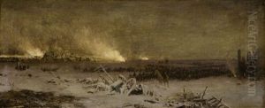 Scena Batalistyczna - Odwrot Spod Moskwy by Arthur Johann Severin Nikutovski