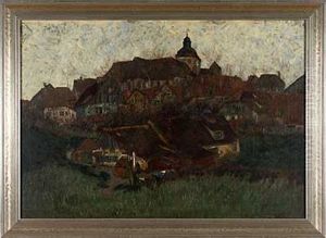 Herbstliches Dorf by Erich Nikutowski