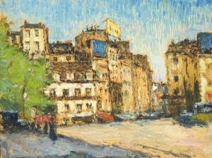 Carrefour A Paris (+ Champ De Fleurs Deux; 2 Works) by Peter Alexanrovitch (Pierre) Nilouss