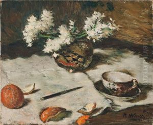 Blumenstillleben Mit Orangen by Peter Alexanrovitch (Pierre) Nilouss