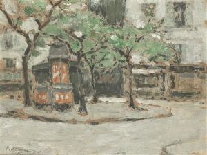 Parisian Street by Peter Alexanrovitch (Pierre) Nilouss