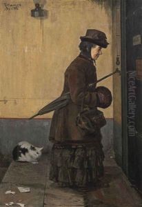 Paying A Visit by Peter Alexanrovitch (Pierre) Nilouss