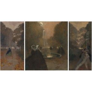 At The Fountain (triptych)