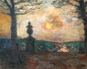 Parc Au Soleil Couchant by Peter Alexanrovitch (Pierre) Nilouss