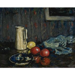 Nature Morte Bleue Au Pot Blanc by Peter Alexanrovitch (Pierre) Nilouss