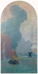 La Promenade Des Elegantes by Peter Alexanrovitch (Pierre) Nilouss