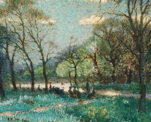 Sommerdag I Bois De Boulogne by Peter Alexanrovitch (Pierre) Nilouss