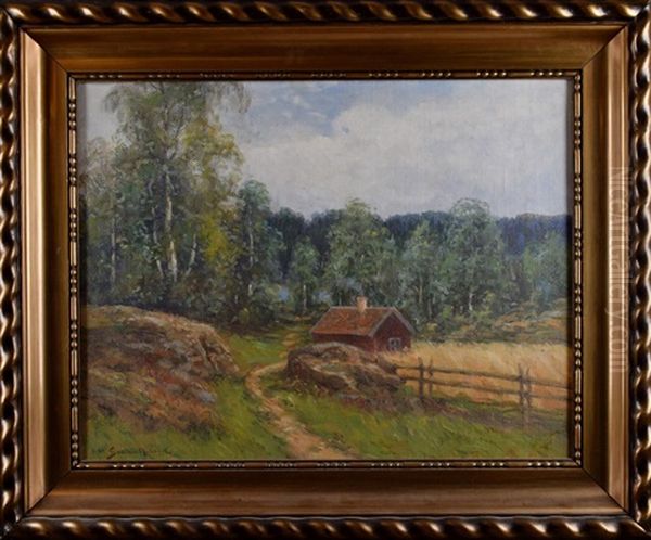 Landskapscen Med Stuga - view 1