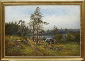 Skogspromenad by Johan Severin Nilsson