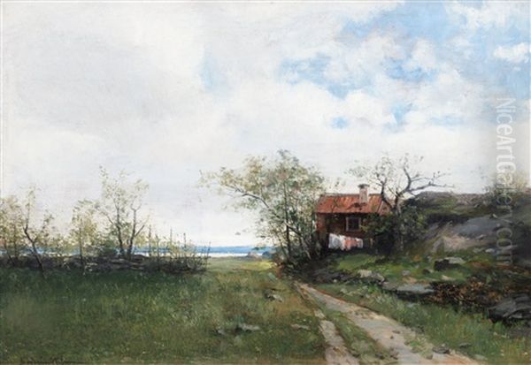 Sommarlandskap Med Stuga - view 1